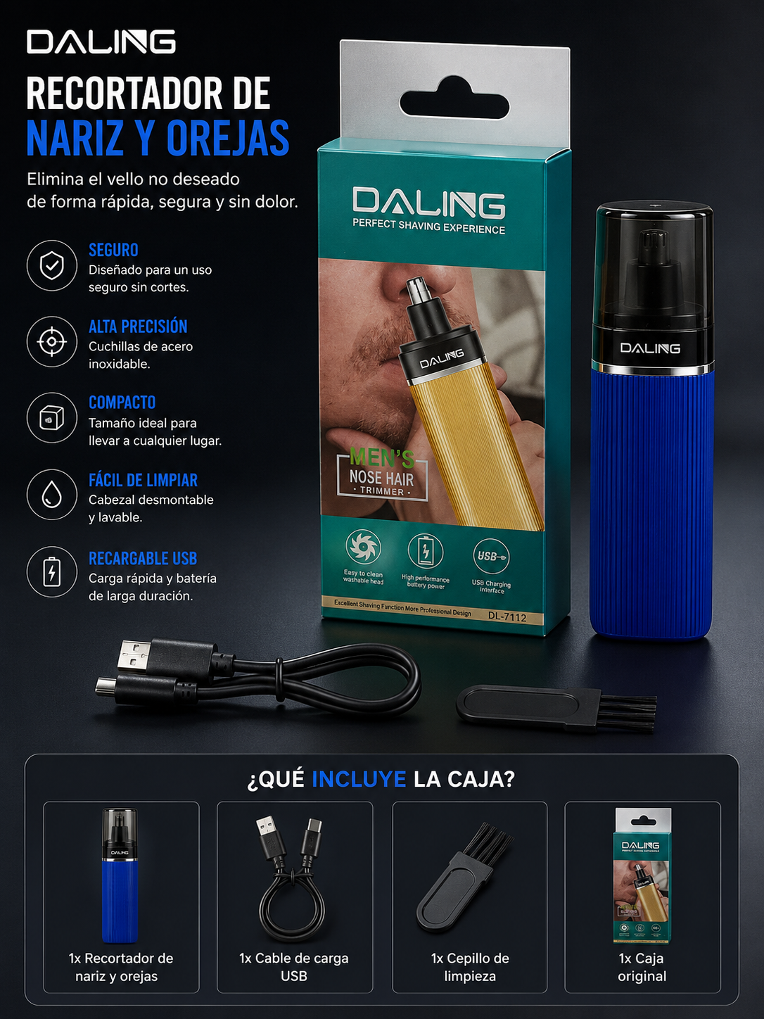 Cortadora de Vello Nasal DALING